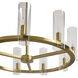 Clarabelle LED Brass Chandelier Ceiling Light, Small
